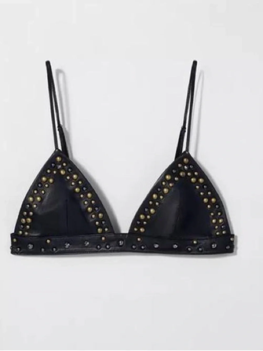 NWT. Zara/Kate Moss/Bobby Special Collaboration Black Leather Triangle. Size L.